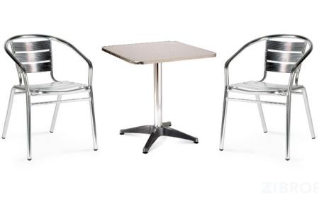Комплект мебели LFT-3059/T3125-60x60 Silver (2+1)