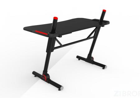 Стол геймерский компьютерный игровой для геймеров TopChairs Storm LED черный