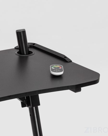 Стол геймерский компьютерный игровой для геймеров TopChairs Storm LED черный