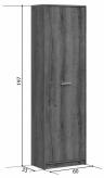 Шкаф для белья Непо REG1D дуб монастырский BRW_UT-70039457