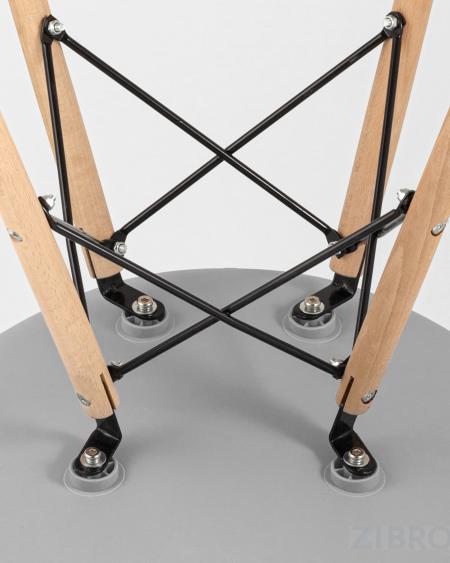 Стул Style DSW синий пластиковый, сталь, натуральный массив бука, 4 шт.