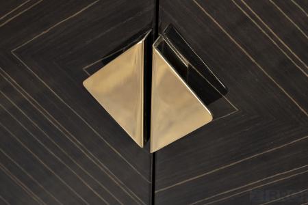 Витрина Golden Prism коричневая/золото