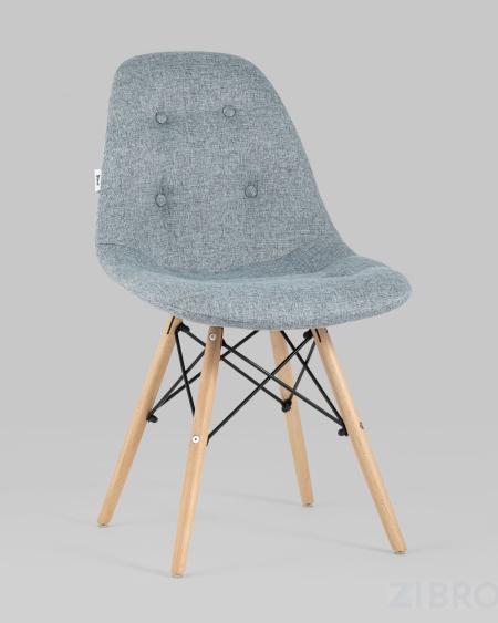 DSW SOFT серо-голубой обивка рогожка ножки массив бука металлический каркас