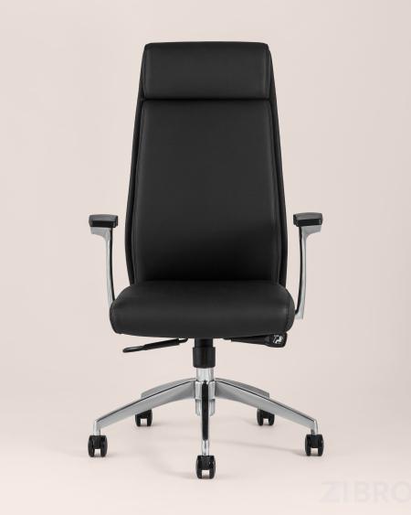 для руководителя TopChairs Armor офисное черное обивка экокожа крестовина металл