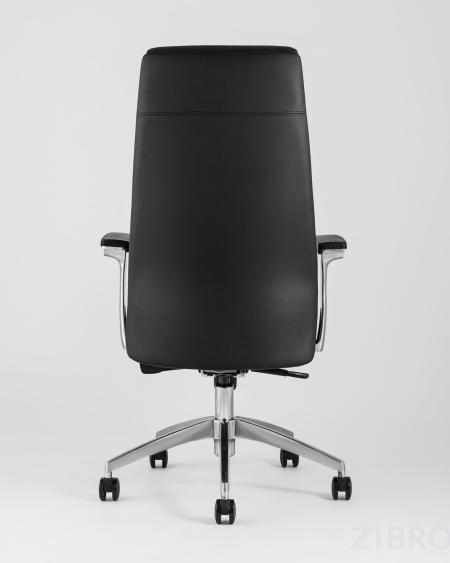 для руководителя TopChairs Armor офисное черное обивка экокожа крестовина металл