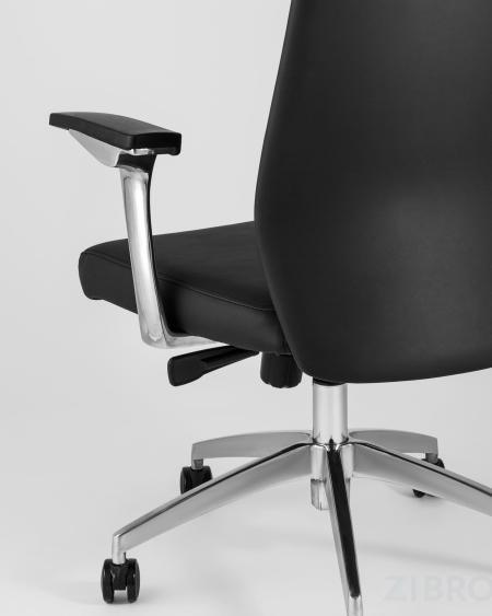для руководителя TopChairs Armor офисное черное обивка экокожа крестовина металл