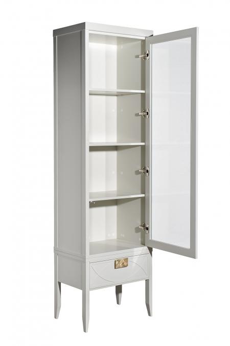 151SV-000020 Шкаф-витрина 1 стеклянный фасад с тумбой прикроватной с 1-м ящиком