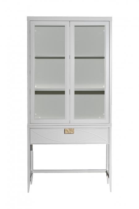 151SV-000024 Шкаф-витрина 2 стеклянных фасада с консолью с 1-м ящиком