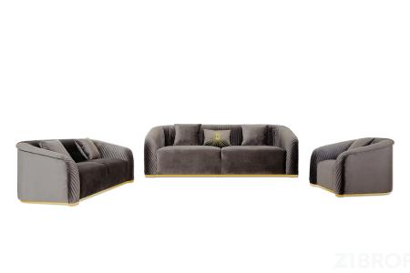 КРЕСЛО GENEVE ВЕЛЮРОВОЕ ТЕМНО-СЕРОЕ 102AN-KRES-9161-TSE