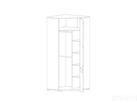 Шкаф платяной Ацтека SZFN1D/21/10 белый BRW_70001785