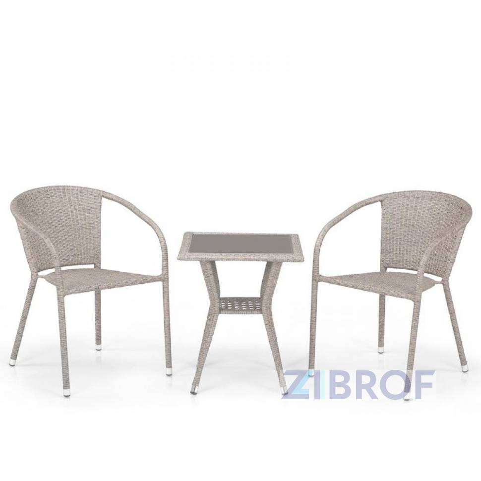Комплект плетеной мебели T25C/Y137C-W85 Latte (2+1)