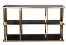 Консоль черное стекло/золото 46AS-CST4616-GOLD