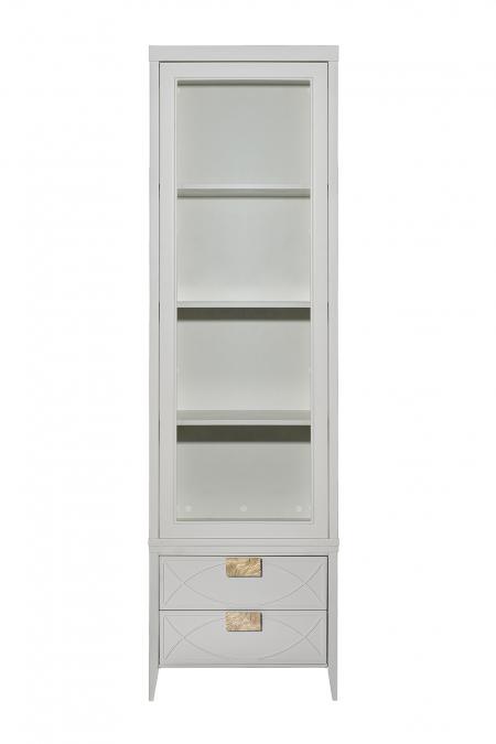 151SV-000021 Шкаф-витрина 1 стеклянный фасад с тумбой прикроватной с 2-мя ящиками