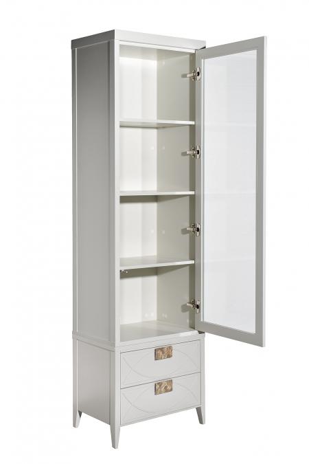 151SV-000021 Шкаф-витрина 1 стеклянный фасад с тумбой прикроватной с 2-мя ящиками