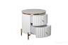 77IP-GD009-TUMB/1 Тумбочка 2 ящика с мраморной столешницей d51*55см