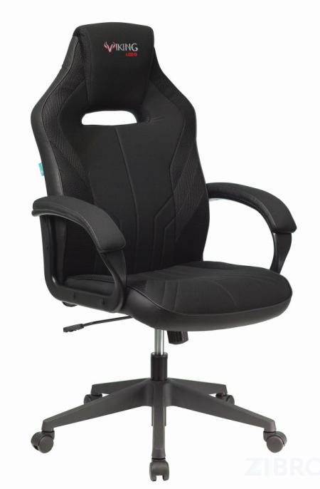компьютерное игровое Бюрократ VIKING 3 AERO BLACK EDITION черный обивка экокожа/ткань крестовина