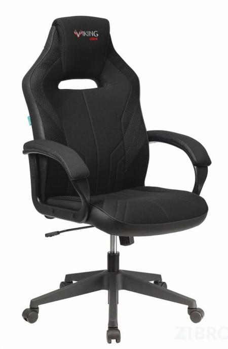 компьютерное игровое Бюрократ VIKING 3 AERO BLACK EDITION черный обивка экокожа/ткань крестовина