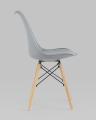 Стул Eames Soft серый обеденный сиденье экокожа ножки из массива бука