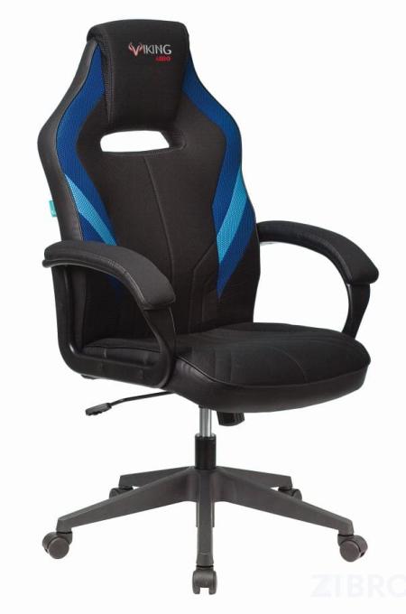 компьютерное игровое Бюрократ VIKING 3 AERO BLUE черный/синий обивка экокожа/ткань крестовина пл