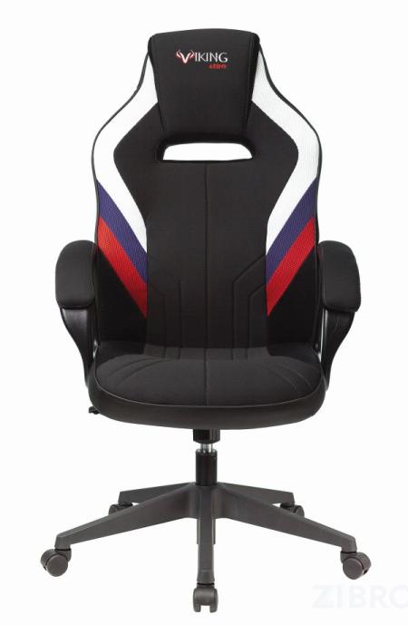 компьютерное игровое Бюрократ VIKING 3 AERO RUS белый/синий/красный черный обивка экокожа/ткань