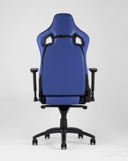 Игровое кресло компьютерное TopChairs Racer Premium синее геймерское