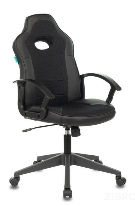 компьютерное игровое Бюрократ VIKING-11/BLACK черный обивка экокожа/ткань крестовина пластик