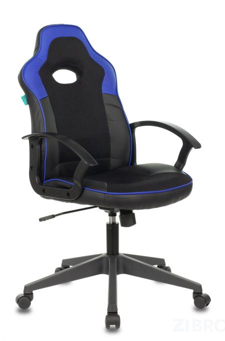 компьютерное игровое Бюрократ VIKING-11/BL-BLUE черный/синий обивка экокожа/ткань крестовина пла