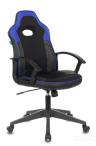 компьютерное игровое Бюрократ VIKING-11/BL-BLUE черный/синий обивка экокожа/ткань крестовина пла