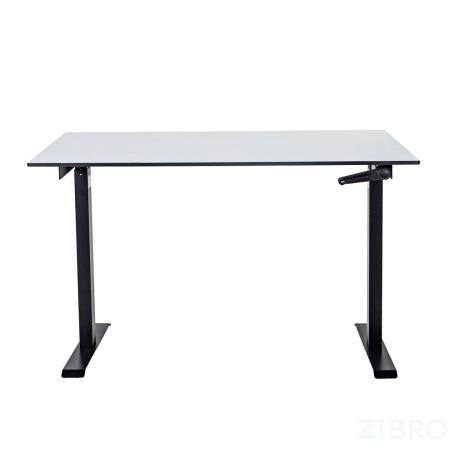 Стол с регулировкой высоты M1 черный/HPL дуб, 120x80