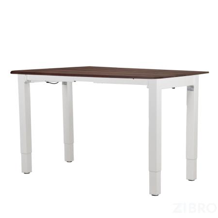 Стол с регулировкой высоты 4S2 белый/ЛДСП коричневый дуб, 160x70