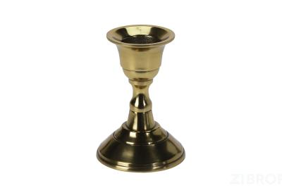 A04315190 Подсвечник металлический цвет золото h8cм