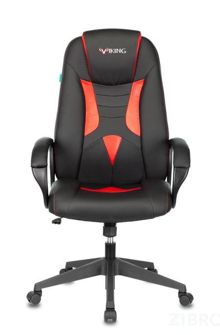 Кресло игровое Бюрократ VIKING-8N/BL-RED черный/красный искусственная кожа геймерское