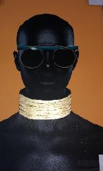 89VOR-AFRICAN GIRL3 Холст "Африканка-3" 100х70 см, багет алюм(зол)