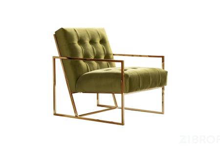 102AN-KRES-905-OLI Кресло Locarno, велюр оливковый 81*84*91см