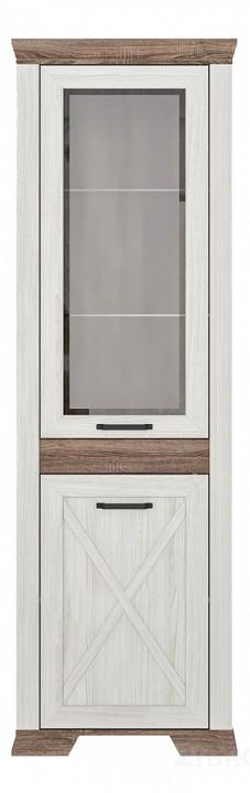 Шкаф-витрина Marselle REG1W1DP дуб сонома темный, ясень снежный BRW_70004464