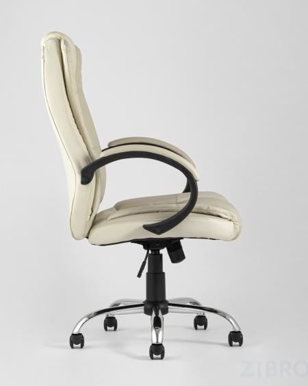 TopChairs Atlant офисное бежевое обивка экокожа, механизм качания Top Gun