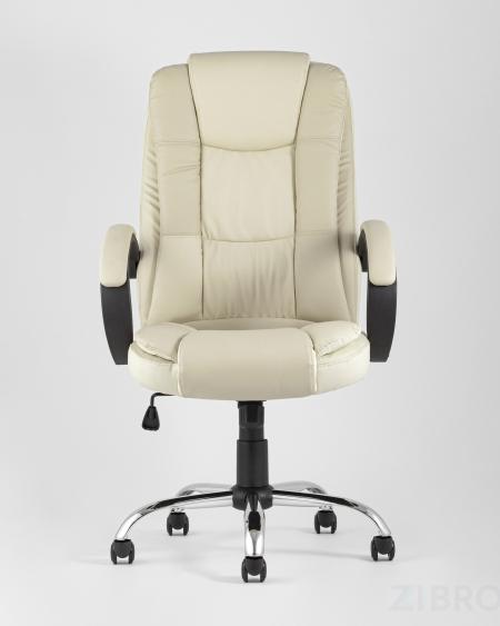 TopChairs Atlant офисное бежевое обивка экокожа, механизм качания Top Gun