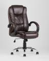 Компьютерное кресло TopChairs Atlant офисное коричневое обивка экокожа, механизм качания Top Gun коричневый