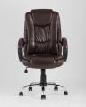 Компьютерное кресло TopChairs Atlant офисное коричневое обивка экокожа, механизм качания Top Gun коричневый