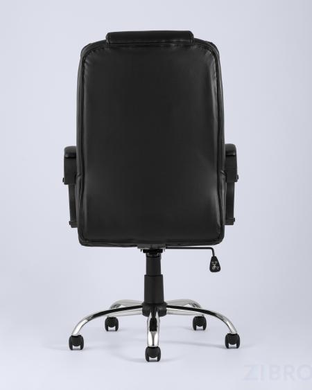 Компьютерное кресло TopChairs Atlant офисное черное обивка экокожа, механизм качания Top Gun пятилучье