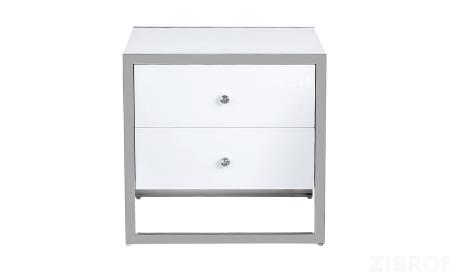 KFG104 Тумба с 2-мя ящиками белая/хром 60*40*58см