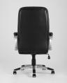 Компьютерное кресло TopChairs Control офисное черное обивка экокожа, механизм качания Top Gun