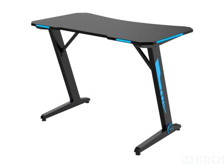 Стол геймерский компьютерный игровой для геймеров TopChairs Arena LED черный