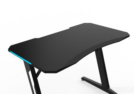 Стол геймерский компьютерный игровой для геймеров TopChairs Arena LED черный