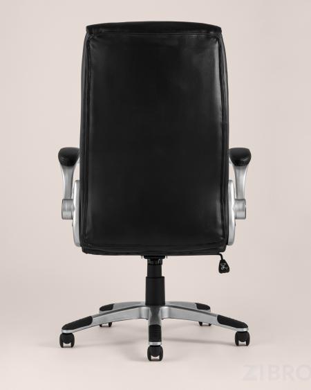 Компьютерное кресло TopChairs Force офисное черное, обивка из экокожи
