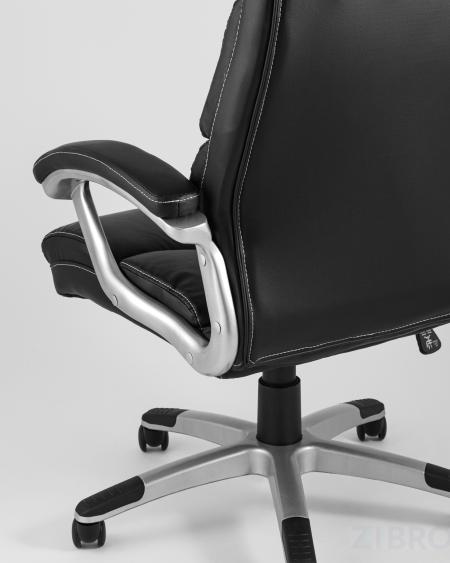 TopChairs Power офисное черное, обивка из экокожи, механизм регулировки Top Gun