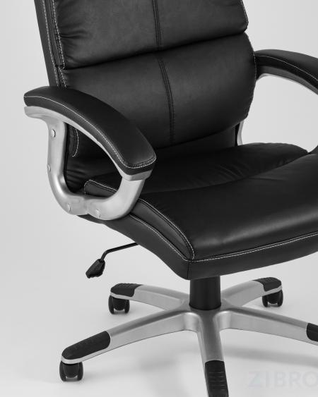 TopChairs Power офисное черное, обивка из экокожи, механизм регулировки Top Gun