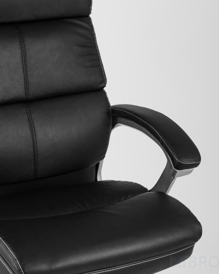 TopChairs Power офисное черное, обивка из экокожи, механизм регулировки Top Gun