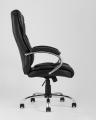 TopChairs President офисное черное в обивке из экокожи, механизм качания и регулировки Top Gun