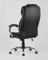 TopChairs President офисное черное в обивке из экокожи, механизм качания и регулировки Top Gun